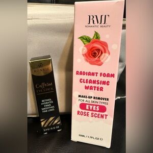 Romantic Beauty Cleansing Water and Ronkie Caffeine Eye Stick Set